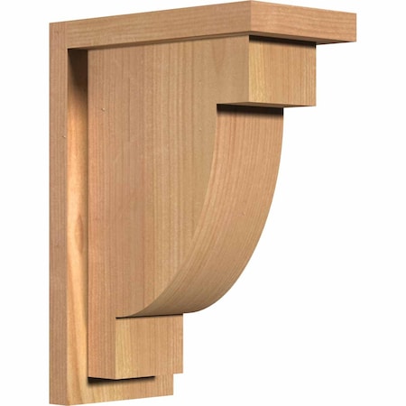 Alpine Smooth Corbel W/Backplate, Western Red Cedar, 5 1/2W X 10D X 14H